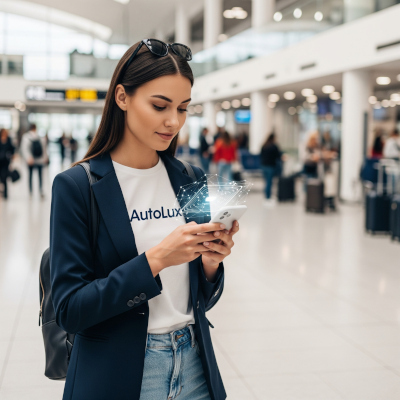 Autolux mobile application on a smartphone